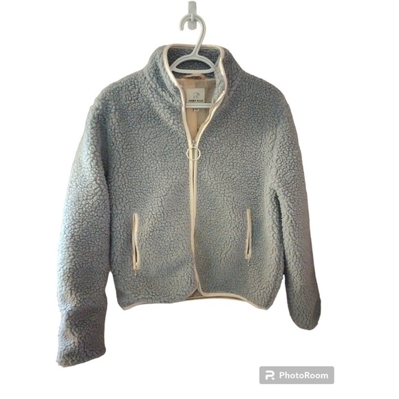 Ivory Ella Sherpa Zip Up Jacket Blueish Grey Color Women's Size Small - Picture 1 of 10